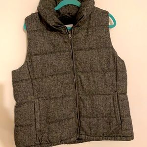 Wool blend quilted puffer Vest sz. XL - super thick and warm!